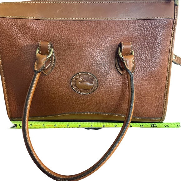 Vintage 90s Dooney & Bourke Color Block Pebbled Leather All Weather Duck Purse - Picture 4 of 12